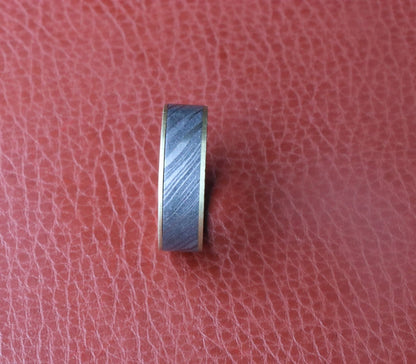 Custom Handmade Damascus Steel Ring for Men and Women A-124 - Arham Cutlery