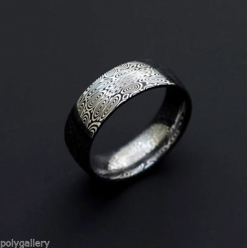 Custom Handmade Damascus Steel Ring for Men and Women A-128 - Arham Cutlery