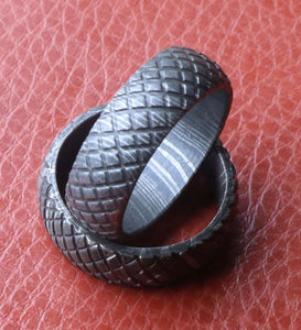 Custom Handmade Damascus Steel Ring for Men and Women A-130 - Arham Cutlery