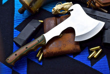 Load image into Gallery viewer, Custom Handmade D2 Steel Axe With Leather Sheath A-89 - Arham Cutlery
