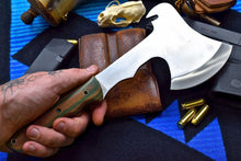 Load image into Gallery viewer, Custom Handmade D2 Steel Axe With Leather Sheath A-89 - Arham Cutlery
