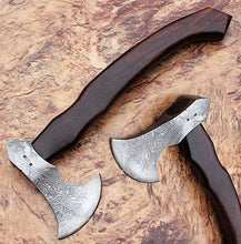 Cargar imagen en el visor de la galería, Custom Handmade Damascus Steel Axe With Leather Sheath A-91 - Arham Cutlery
