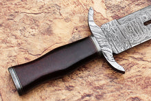 Lade das Bild in den Galerie-Viewer, Custom Handmade Damascus Steel Sword With Leather Sheath A-149 - Arham Cutlery
