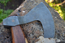 Cargar imagen en el visor de la galería, Custom Handmade Damascus Steel Axe With Leather Sheath A-93 - Arham Cutlery
