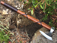 Cargar imagen en el visor de la galería, Custom Handmade Damascus Steel Axe With Leather Sheath A-95 - Arham Cutlery
