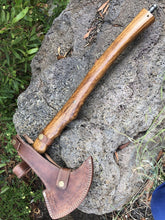 Cargar imagen en el visor de la galería, Custom Handmade Damascus Steel Axe With Leather Sheath A-96 - Arham Cutlery
