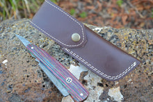 Cargar imagen en el visor de la galería, Custom Handmade Damascus Steel Razor With leather Sheath A-153 - Arham Cutlery
