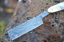 Load image into Gallery viewer, Custom Handmade Damascus Steel Razor With leather Sheath A-154 - Arham Cutlery
