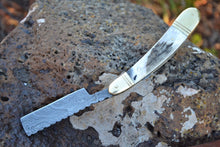 Lade das Bild in den Galerie-Viewer, Custom Handmade Damascus Steel Razor With leather Sheath A-154 - Arham Cutlery
