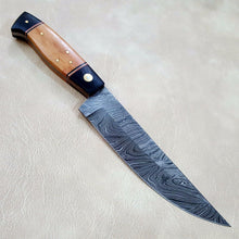 Load image into Gallery viewer, Custom Made Damascus Steel Kitchen / Chef Knife With Leather Sheath A-158 - Arham Cutlery
