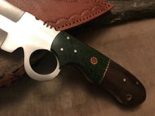 Load image into Gallery viewer, Custom Made D2 Steel Hunting Bowie Knife With Leather Sheath A-117 - Arham Cutlery
