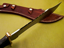 Lade das Bild in den Galerie-Viewer, Custom Made D2 Steel Hunting Bowie Knife With Leather Sheath A-119 - Arham Cutlery
