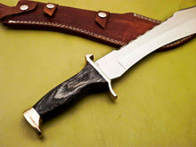 Load image into Gallery viewer, Custom Made D2 Steel Hunting Bowie Knife With Leather Sheath A-119 - Arham Cutlery
