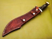 Load image into Gallery viewer, Custom Made D2 Steel Hunting Bowie Knife With Leather Sheath A-119 - Arham Cutlery
