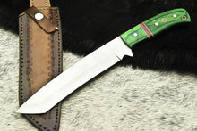 Load image into Gallery viewer, Custom Made D2 Steel Hunting Tanto Knife With Leather Sheath A-120 - Arham Cutlery
