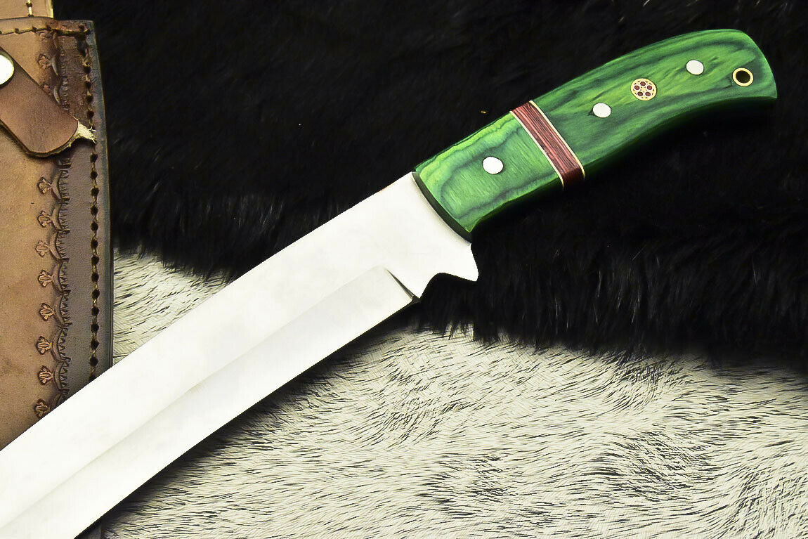 Custom Made D2 Steel Hunting Tanto Knife With Leather Sheath A-120 - Arham Cutlery