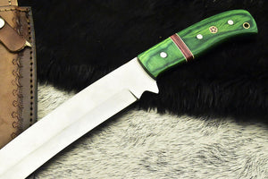 Custom Made D2 Steel Hunting Tanto Knife With Leather Sheath A-120 - Arham Cutlery