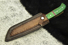 Load image into Gallery viewer, Custom Made D2 Steel Hunting Tanto Knife With Leather Sheath A-120 - Arham Cutlery
