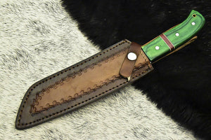 Custom Made D2 Steel Hunting Tanto Knife With Leather Sheath A-120 - Arham Cutlery