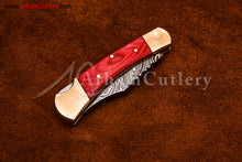 Cargar imagen en el visor de la galería, Custom Handmade Damascus Steel Blade, Back Lock, Folding Knife by Arham Cutlery | A-51 - Arham Cutlery
