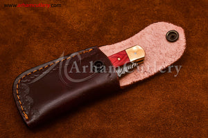 Custom Handmade Damascus Steel Blade, Back Lock, Folding Knife by Arham Cutlery | A-51 - Arham Cutlery