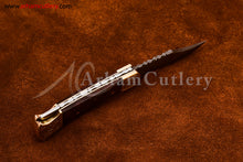 Cargar imagen en el visor de la galería, Custom Handmade Damascus Steel Blade, Back Lock, Folding Knife by Arham Cutlery | A-56 - Arham Cutlery
