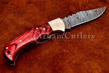 Lade das Bild in den Galerie-Viewer, Custom Handmade Damascus Steel Blade, Back Lock, Folding Knife by Arham Cutlery | A-09 - Arham Cutlery
