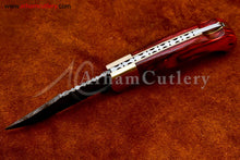 Lade das Bild in den Galerie-Viewer, Custom Handmade Damascus Steel Blade, Back Lock, Folding Knife by Arham Cutlery | A-09 - Arham Cutlery
