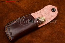 Cargar imagen en el visor de la galería, Custom Handmade Damascus Steel Blade, Back Lock, Folding Knife by Arham Cutlery | A-56 - Arham Cutlery
