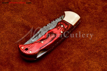 Lade das Bild in den Galerie-Viewer, Custom Handmade Damascus Steel Blade, Back Lock, Folding Knife by Arham Cutlery | A-09 - Arham Cutlery
