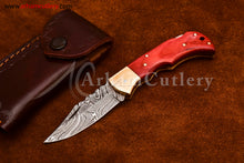 Lade das Bild in den Galerie-Viewer, Custom Handmade Damascus Steel Blade, Back Lock, Folding Knife by Arham Cutlery | A-66 - Arham Cutlery

