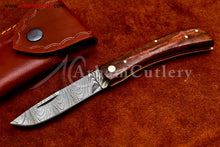 Cargar imagen en el visor de la galería, Custom Handmade Damascus Steel Blade, Folding Knife by Arham Cutlery | A-07 - Arham Cutlery
