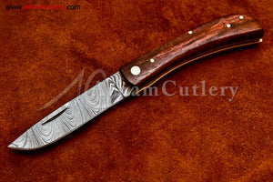 Custom Handmade Damascus Steel Blade, Folding Knife by Arham Cutlery | A-07 - Arham Cutlery