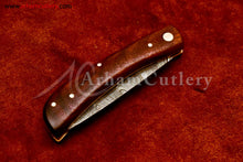 Cargar imagen en el visor de la galería, Custom Handmade Damascus Steel Blade, Folding Knife by Arham Cutlery | A-07 - Arham Cutlery
