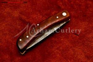 Custom Handmade Damascus Steel Blade, Folding Knife by Arham Cutlery | A-07 - Arham Cutlery
