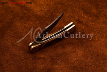 Cargar imagen en el visor de la galería, Custom Handmade Damascus Steel Blade, Back Lock, Folding Knife by Arham Cutlery | A-63 - Arham Cutlery
