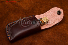 Cargar imagen en el visor de la galería, Custom Handmade Damascus Steel Blade, Back Lock, Folding Knife by Arham Cutlery | A-63 - Arham Cutlery
