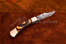 Cargar imagen en el visor de la galería, Custom Handmade Damascus Steel Blade, Back Lock, Folding Knife by Arham Cutlery | A-53 - Arham Cutlery
