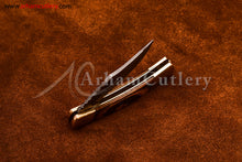 Cargar imagen en el visor de la galería, Custom Handmade Damascus Steel Blade, Back Lock, Folding Knife by Arham Cutlery | A-53 - Arham Cutlery
