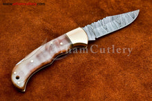 Lade das Bild in den Galerie-Viewer, Custom Handmade Damascus Steel Blade, Back Lock, Folding Knife by Arham Cutlery | A-01 - Arham Cutlery
