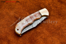 Lade das Bild in den Galerie-Viewer, Custom Handmade Damascus Steel Blade, Back Lock, Folding Knife by Arham Cutlery | A-01 - Arham Cutlery
