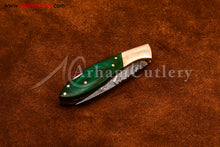 Cargar imagen en el visor de la galería, Custom Handmade Damascus Steel Blade, Back Lock, Folding Knife by Arham Cutlery | A-52 - Arham Cutlery
