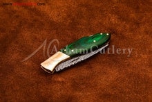 Cargar imagen en el visor de la galería, Custom Handmade Damascus Steel Blade, Back Lock, Folding Knife by Arham Cutlery | A-52 - Arham Cutlery
