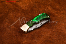 Cargar imagen en el visor de la galería, Custom Handmade Damascus Steel Blade, Back Lock, Folding Knife by Arham Cutlery | A-62 - Arham Cutlery

