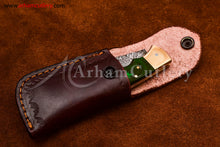 Cargar imagen en el visor de la galería, Custom Handmade Damascus Steel Blade, Back Lock, Folding Knife by Arham Cutlery | A-62 - Arham Cutlery
