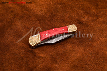 Cargar imagen en el visor de la galería, Custom Handmade Damascus Steel Blade, Back Lock, Folding Knife by Arham Cutlery | A-64 - Arham Cutlery
