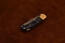 Lade das Bild in den Galerie-Viewer, Custom Handmade Damascus Steel Blade, Back Lock, Folding Knife by Arham Cutlery | A-02 - Arham Cutlery
