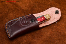 Cargar imagen en el visor de la galería, Custom Handmade Damascus Steel Blade, Back Lock, Folding Knife by Arham Cutlery | A-64 - Arham Cutlery
