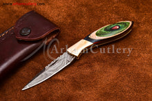 Load image into Gallery viewer, Custom Handmade Damascus Steel Blade, Back Lock, Folding Knife by Arham Cutlery | A-60 - Arham Cutlery
