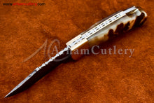 Cargar imagen en el visor de la galería, Custom Handmade Damascus Steel Blade, Back Lock, Folding Knife by Arham Cutlery | A-47 - Arham Cutlery
